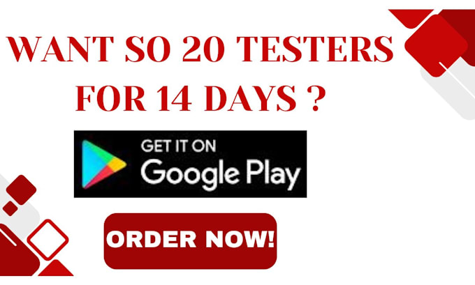 Gig Preview - Provide 20 testers for google play closed app testing play console