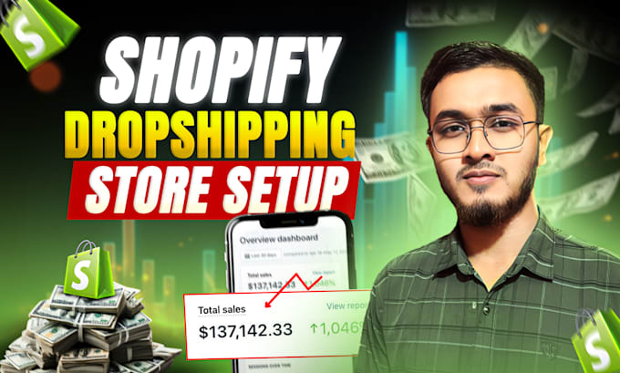 Gig Preview - Build shopify store, automated shopify dropshipping store design shopify website