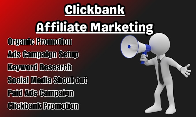 Gig Preview - Do clickbank referral promotion affiliate link sign up via affiliate marketing