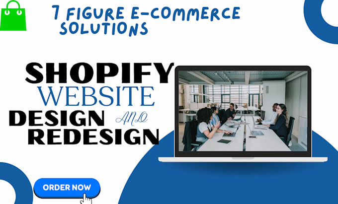 Gig Preview - Design shopify store shopify dropshipping redesign store