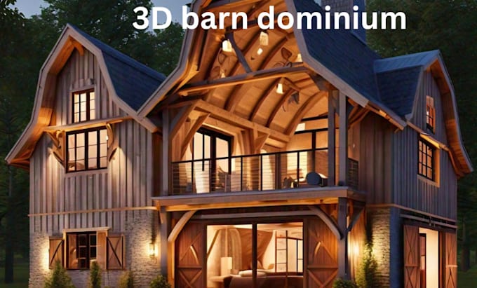 Gig Preview - Do expert 3d exterior and interior barn dominium design