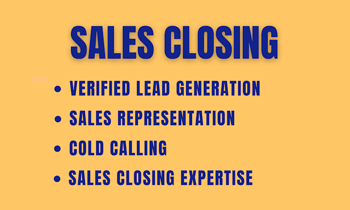 Gig Preview - Sales closer sales representative telemarketing online sales leads generation