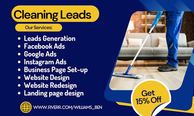 Bestseller - generate commercial cleaning leads, office cleaning leads, house cleaning leads