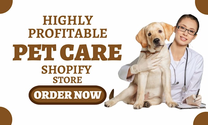 Gig Preview - Design highly pet care shopify store pet dropshipping store veterinary website