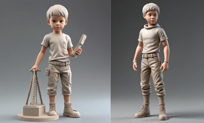 Gig Preview - Do 3d action figure, 3d articulated toy, 3d model, figurine, stl for 3d printing