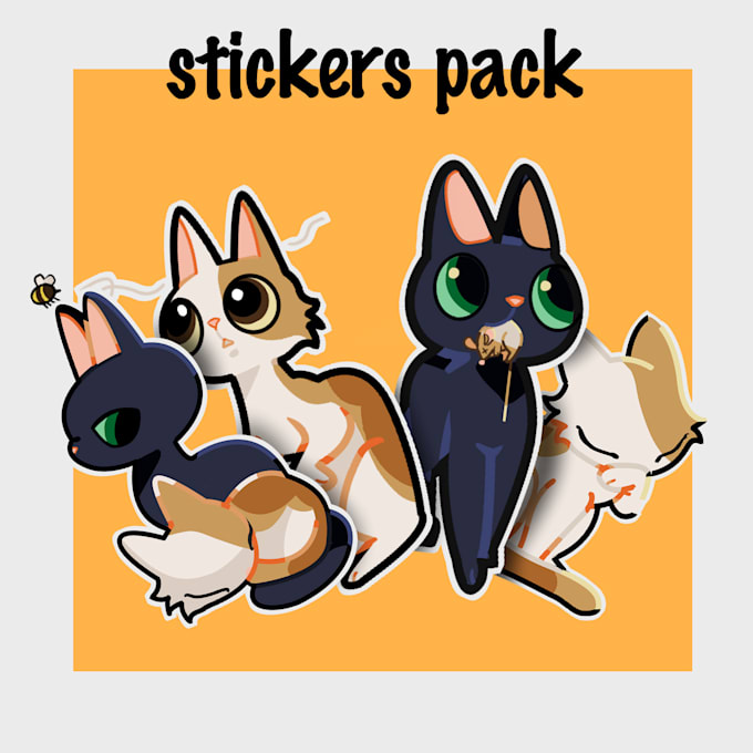 Gig Preview - Make a cute sticker pack for your company or entrepeneurism