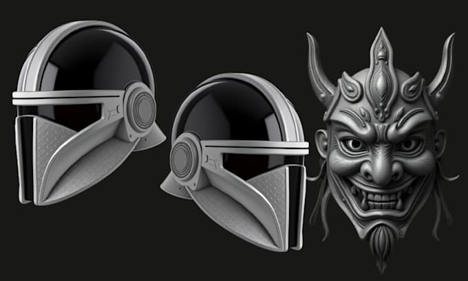 Gig Preview - Sculpt 3d helmet 3d mask cosplay model   for 3d printing