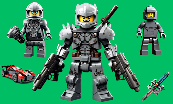 Gig Preview - Custom 3d lego minifigure model lego accessories roblox model ready to print