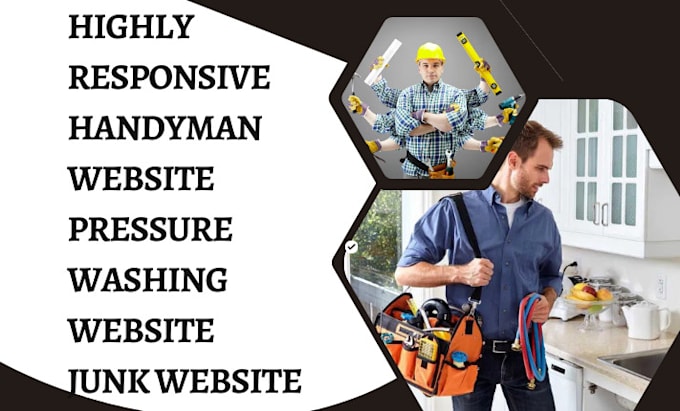 Gig Preview - Design handyman website painting website pressure washing website junk website