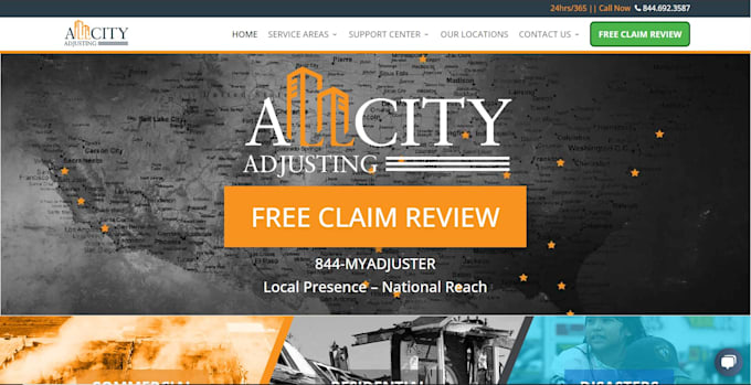 Gig Preview - Design public adjuster website hurricane landing page for public adjuster leads