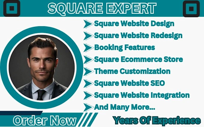 Gig Preview - Square website design square online store square website redesign landing page