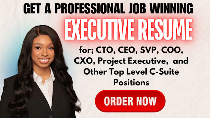 Gig Preview - Write professional executive resume, cfo, coo, ceo, usajobs, military ksa resume