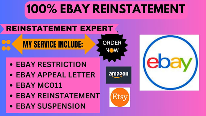 Gig Preview - Do reinstatement of your ebay accounts