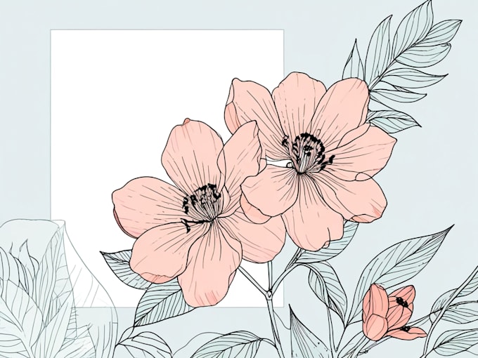 Gig Preview - Draw line art illustration  and botanical beautiful