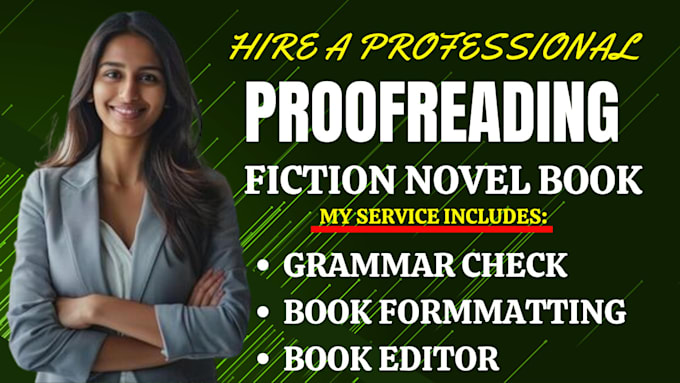 Gig Preview - Proofread, edit and format developmental edit your fiction novel, romance novel