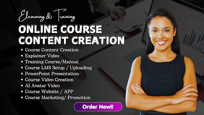 Gig Preview - Online course content, ai avatar video course, explainer spokesperson video PPT