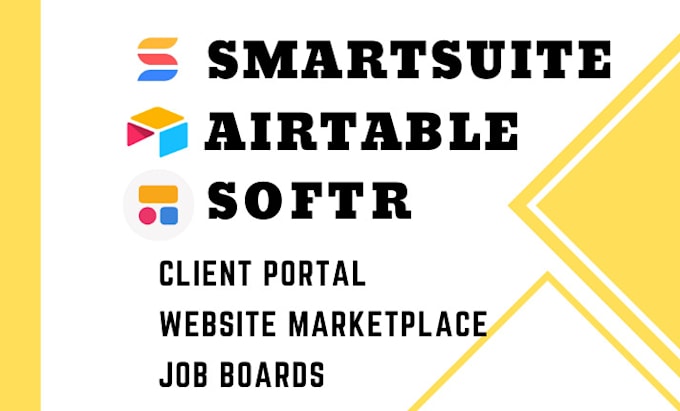 Gig Preview - Setup airtable database, smartsuite, create glide app, client portal, softr app