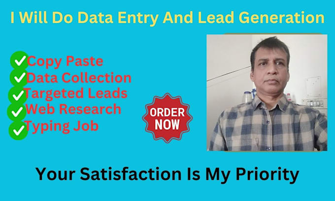 Bestseller - do any type  data entry, lead generation service