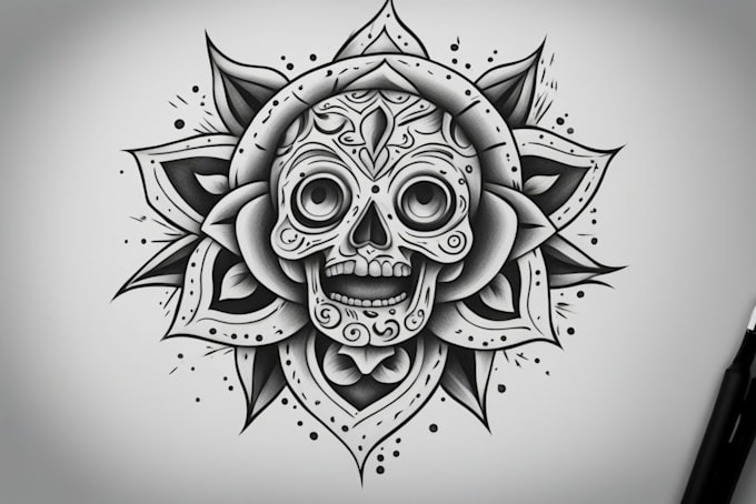 Gig Preview - Draw a custom traditional tattoo design