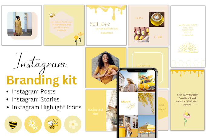 Gig Preview - Design a creative and elegant instagram branding kit