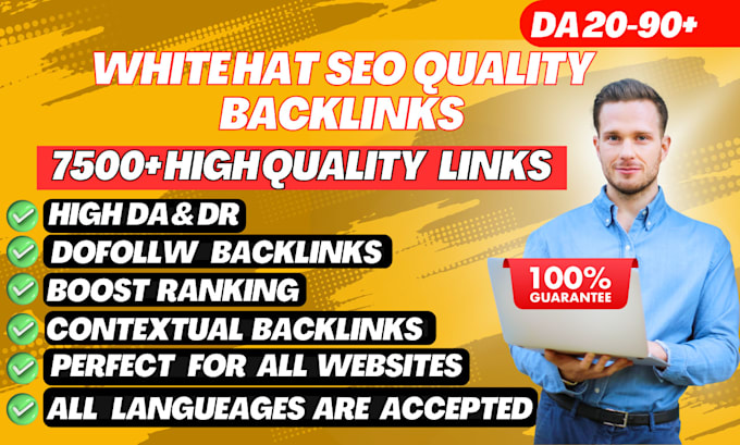 Gig Preview - Do quality guest post links with contextual and authority backlinks SEO