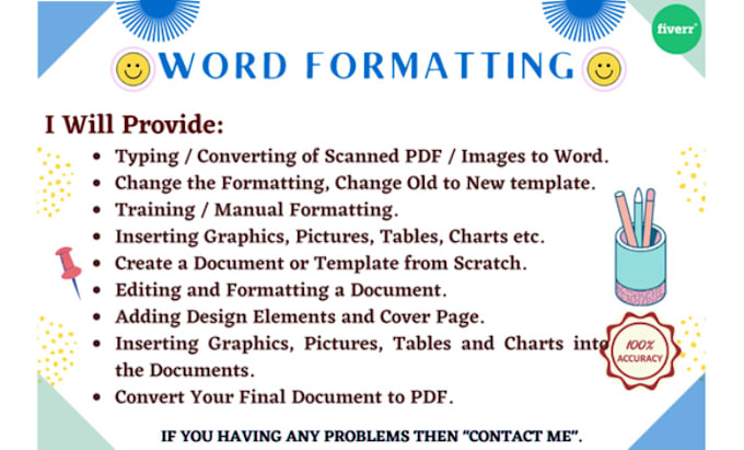 Gig Preview - Format, edit, type, create, design microsoft word document