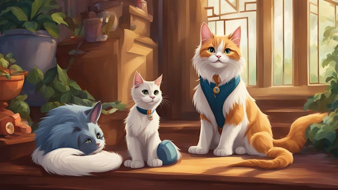 Gig Preview - Draw your cat, dog or any pet into disney cartoon portrait