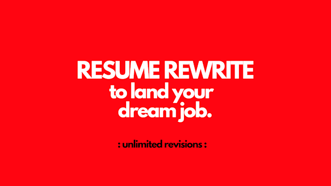 Gig Preview - Edit your resume to land your dream job