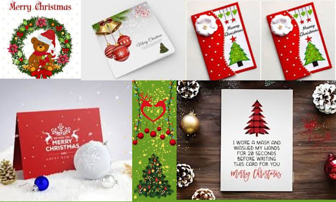 Gig Preview - Design custom christmas, greeting cards, and holiday invitations in unique style