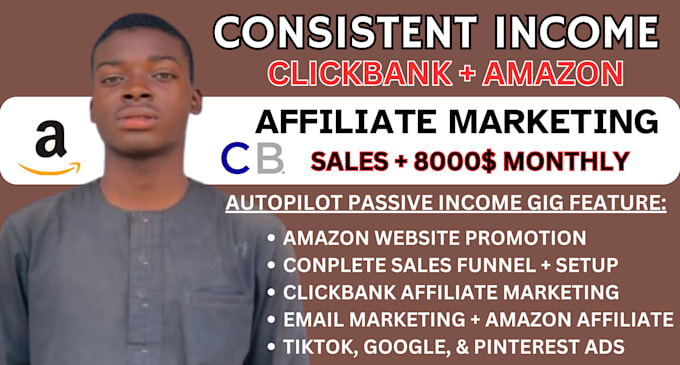 Gig Preview - Build sales funnel amazon websites, affiliate marketing, clickbank and shopify