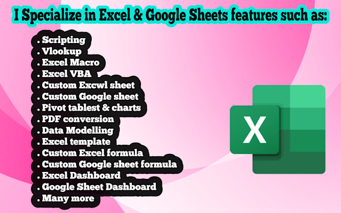 Gig Preview - Be your excel and google sheets expert and data analyst