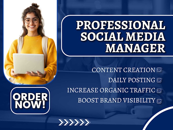 Gig Preview - Be your social media manager and content creator