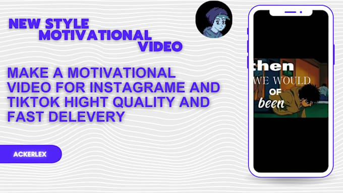 Gig Preview - Do a new style of motivational video for reel instagram or tik tok