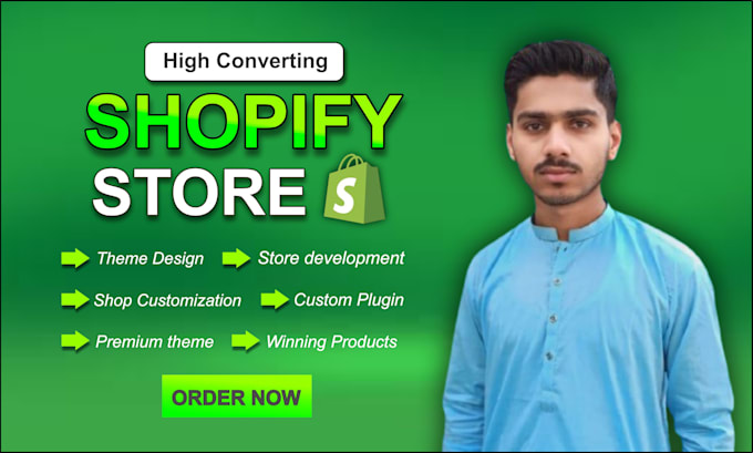 Gig Preview - Build a high converting shopify dropshipping store