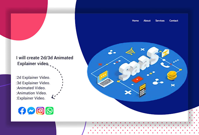 Gig Preview - Create 2d 3d saas explainer videos with voiceover in 24hrs