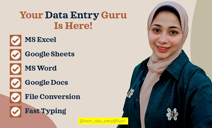 Gig Preview - Do accurate and fast data entry service for you