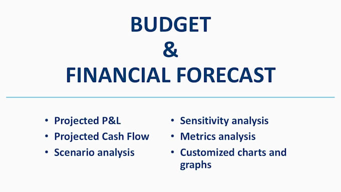 Gig Preview - Deliver budget, financial forecast and financial models