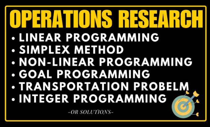 Gig Preview - Do linear programming and operational research assignment