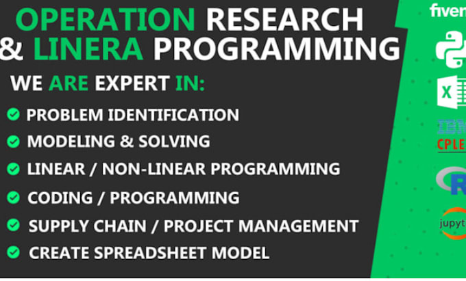 Gig Preview - Do operations research and linear programming using excel solver and lingo