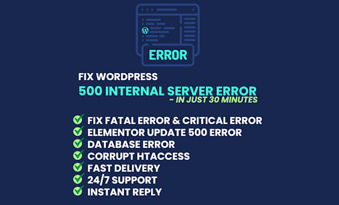 Gig Preview - Fix wordpress 500 internal server http error within 30 min