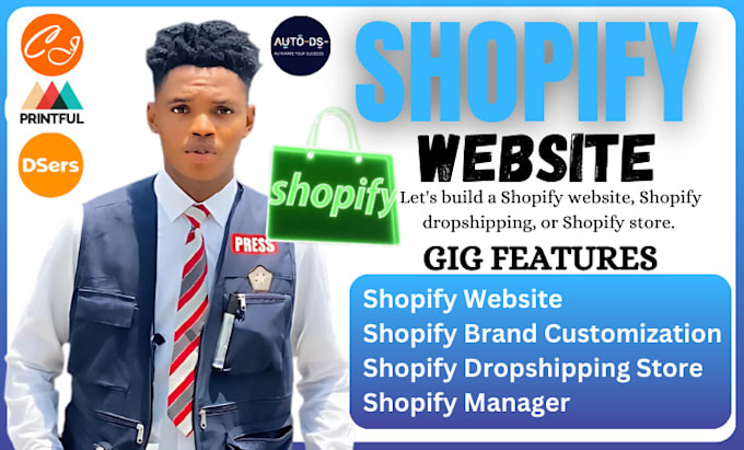 Gig Preview - High converting shopify sale store, shopify dropshipping and shopify website