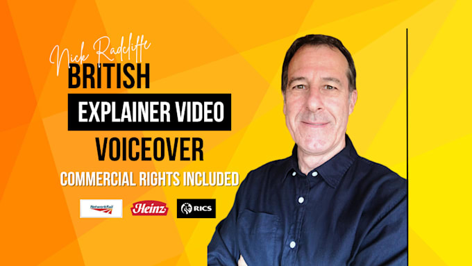 Gig Preview - Be your british english explainer video animation voice over