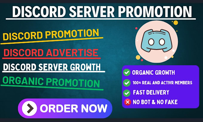 Gig Preview - Be your professional discord server promotion, server advertise to get member