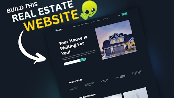 Gig Preview - Real estate website, real estate landing page, investor website