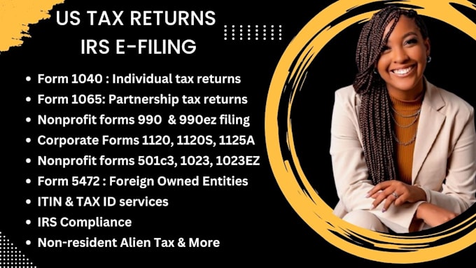 Bestseller - do us tax filings, us tax returns, prepare 1040, 1065, 1120, and 990 nonprofits