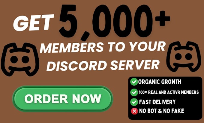 Gig Preview - Grow your discord server, promote and advertise discord server to get real users