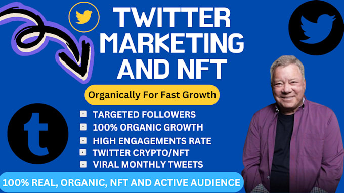 Gig Preview - Do crypto twitter marketing or promotion for real organic followers growth