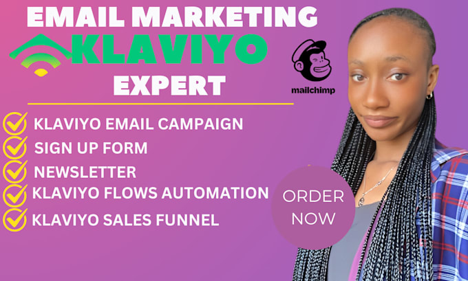 Gig Preview - Shopify klaviyo email template marketing flows mailchimp campaign automation