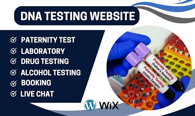 Gig Preview - Do medical website, dna testing, paternity testing, healthcare on wix, wordpress