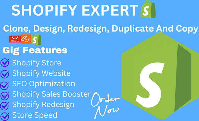 Gig Preview - Copy, clone shopify store, design sales dropshipping website, shopify redesign